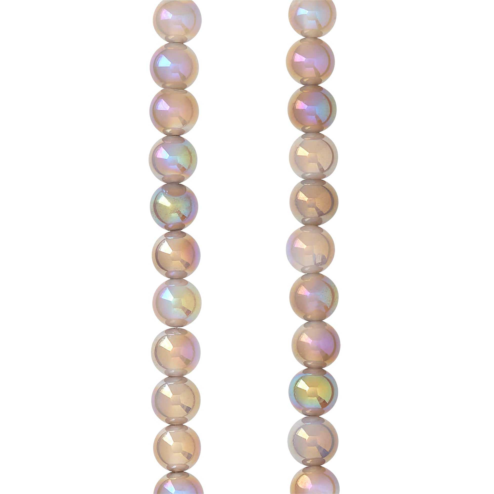 Gray Electroplated Agate Round Beads, 6mm by Bead Landing™